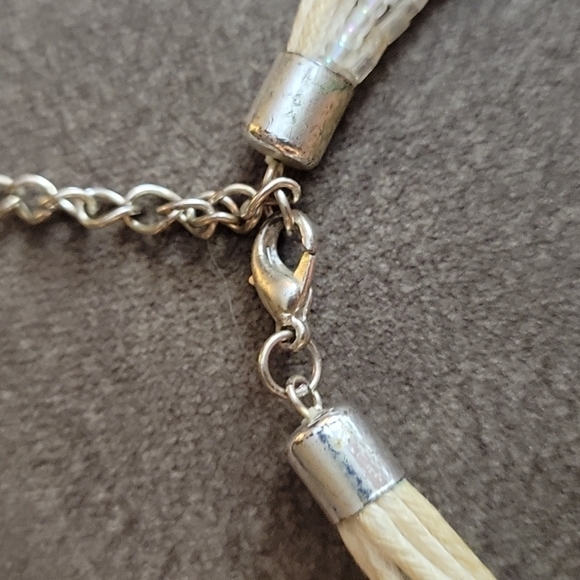 Greek Goddess Multi-strand Metal Beaded Leaf Castlecore Necklace - Picture 4 of 6